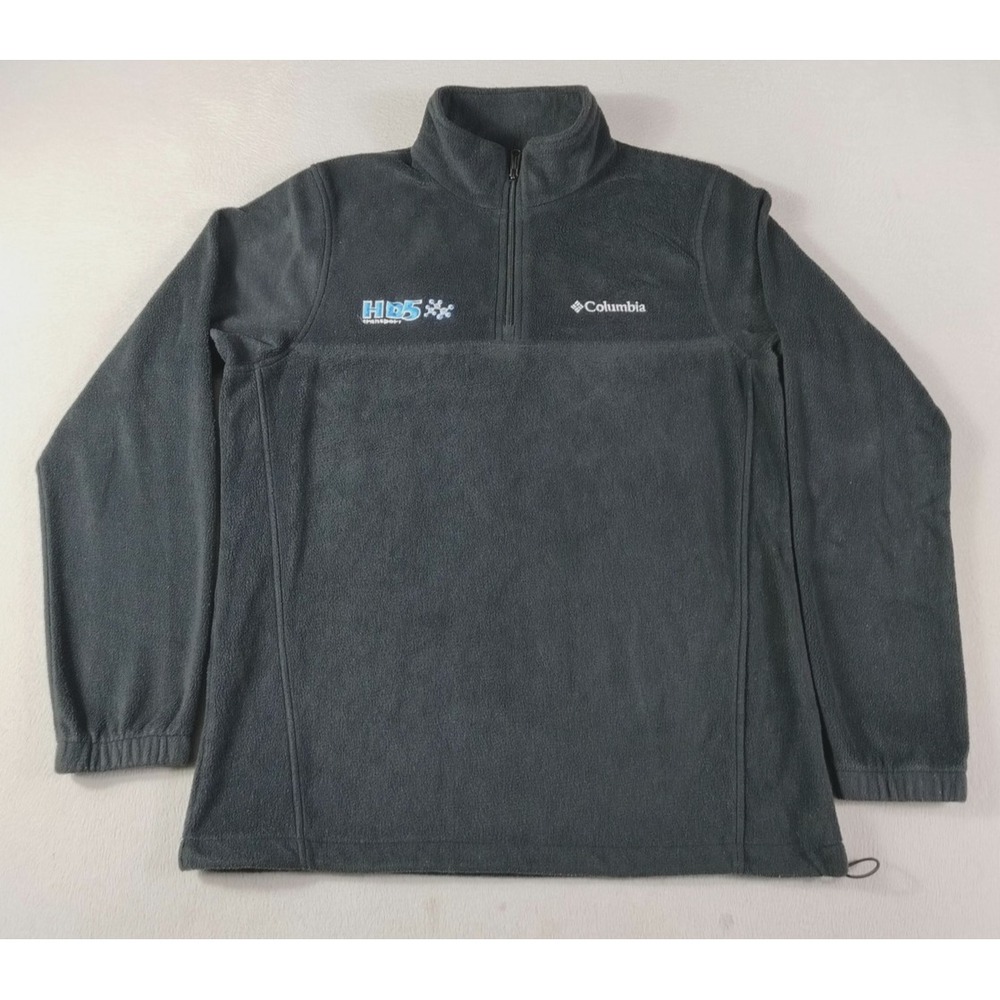 Columbia Jacket Mens Steens Mountain Medium Black Fleece 1/4 Zip HD5 Transport